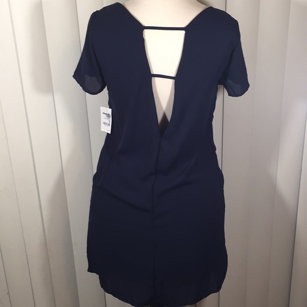 Charlotte Russe Navy Blue dress Sz. xsmall - Picture 4 of 8